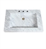 Avanity SIT33CW 33" Rectangular Vanity Top with Undermount Bathroom Sink in Carrara White Marble