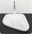 Ronbow E022001-WH 19 5/8" Single Bowl Geometric Bathroom Vessel Sink in White