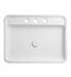 Ronbow E022004-8-WH 23" Poise Rectangular Ceramic Vessel Above Counter with out Overflow & with 8'' Widespread in White