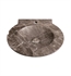 Ronbow E082520-1-PY 19" Waterspace Round Sinktop Stone Vessel with out Overflow in Pietra Gray Marble