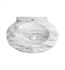 Ronbow E082520-1-CW 19" Waterspace Round Sinktop Stone Vessel with out Overflow in Carrara White Marble