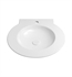 Ronbow E082520-1-WH 19" Waterspace Round Sinktop Stone Vessel with out Overflow in White
