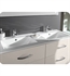 Decotec 179034 Bento 47 5/8" Drop-In Rectangular Integrated Bathroom Sink in White