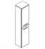 Decotec 172631-L-P-BA Rivoli 13 1/2" Wall Mount Tower Unit with Left Hinges in Phil Handle in Gloss Finish