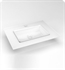 Robern TC25UCN21-1 25" x 19" Glass Vanity Top with Single Hole Center Integrated Sink in White