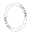 Topex A28-PB Cristallo Swarovski Handwork Oval Framed Mirror in Glossy White