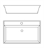 Topex LV6-B Acrylic Vessel Sink  in White