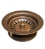 Native Trails DR340-WC 4 1/2" Basket Strainer with Disposal Trim for Kitchen/Bar & Prep Sinks in Weathered Copper