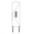 Topex 3012-BD-RH Cristallo Swarovski Handwork Tall - Right Door Hinge Cabinet in Glossy Black with Silver Leg