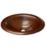 Native Trails CPS286 Maestro Lotus 18" Single Bowl Hand Hammered Drop-In Oval Bathroom Sink in Antique Copper