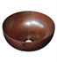Native Trails CPS266 Maestro Petit 12 1/2" Single Bowl Hand Hammered Round Vessel Bathroom Sink in Antique Copper