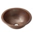 Native Trails CPS259 Paloma 13 3/4" Single Bowl Hand Hammered Drop-In/Undermount Round Bathroom Sink in Antique Copper