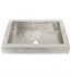 Native Trails CPS846 Tatra 20" Single Bowl Hand Hammered Drop-In Rectangular Bathroom Sink in Polished Nickel