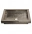 Native Trails CPS546 Tatra 20" Single Bowl Hand Hammered Drop-In Rectangular Bathroom Sink in Brushed Nickel