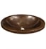 Native Trails CPS243 Hibiscus 21" Single Bowl Hand Hammered Drop-In Oval Bathroom Sink in Antique Copper