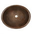 Native Trails CPS240 Rolled Classic 18 1/2" Single Bowl Hand Hammered Drop-In Oval Bathroom Sink in Antique Copper