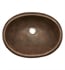 Native Trails CPS239 Rolled Baby Classic 15 1/2" Single Bowl Hand Hammered Drop-In Oval Bathroom Sink in Antique Copper