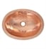 Native Trails CPS438 Baby Classic 15 3/4" Single Bowl Hand Hammered Undermount Oval Bathroom Sink in Polished Copper
