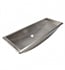 Native Trails CPS506 Trough 36" Single Bowl Hand Hammered Drop-In/Undermount Rectangular Bathroom Sink in Brushed Nickel