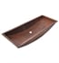 Native Trails CPS206 Trough 36" Single Bowl Hand Hammered Drop-In/Undermount Rectangular Bathroom Sink in Antique Copper