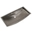Native Trails CPS800 Trough 30" Single Bowl Hand Hammered Drop-In/Undermount Rectangular Bathroom Sink in Polished Nickel
