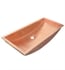 Native Trails CPS400 Trough 30" Single Bowl Hand Hammered Drop-In/Undermount Rectangular Bathroom Sink in Polished Copper