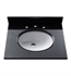 Avanity WINDSOR-SUT25BK Windsor 25 3/4" Rectangular Granite Vanity Top with Cut-Out for Oval Undermount Sink in Black