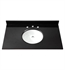 Avanity WINDSOR-SUT37BK Windsor 37 5/8" Rectangular Granite Vanity Top with Cut-Out for Oval Undermount Sink in Black