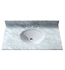 Avanity WINDSOR-SUT37CW Windsor 37 5/8" Rectangular Marble Vanity Top with Cut-Out for Oval Undermount Sink in Carrera White