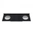 Avanity WINDSOR-SUT61BK Windsor 61 3/4" Rectangular Granite Vanity Top with Cut-Out for Dual Oval Undermount Sink in Black