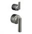 Brizo HL75P98-SL Levoir Wall Mount Pressure Balance Lever Handle Kit with Diverter in Luxe Steel