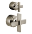 Brizo HX75P98-NK Levoir Wall Mount Pressure Balance Cross Handle Kit with Diverter in Luxe Nickel