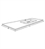 Topex A111R 43 1/4" Acrylic Countertop with Integrated Sink