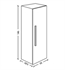 Topex BD145-C-7015 Wall Mount Glass Tall Cabinet in Antrasit