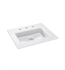 [DISCONTINUED]  Robern 22" White Glass Vanity Top with Integrated Sink - 8" Wide Spread Faucet Mount