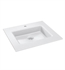 Robern TS25UCN21-1 25" x 22" Glass Vanity Top with Single Hole Center Integrated Sink in White