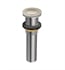 Moen 140780BN Spring Loaded Push Button Bathroom Drain Assembly (Without Overflow) in Brushed Nickel