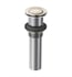 Moen 140780NL Spring Loaded Push Button Bathroom Drain Assembly (Without Overflow) in Polished Nickel