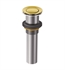 Moen 140780P Spring Loaded Push Button Bathroom Drain Assembly (Without Overflow) in Polished Brass