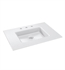 Robern TS31UCN21-8 31" x 22" Glass Vanity Top with Three Holes Center Integrated Sink in White