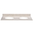 Ryvyr MAUT610CM 61" Marble Double Vanity Top for Oval Undermount Sinks in Galala Beige