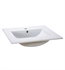 Ryvyr CST250WT 25'' Vitreous China Vanity Top with Integral Rectangular Sink and Single Faucet Hole in White