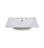Ryvyr CST250WT-3 25'' Vitreous China Vanity Top with Integrated Sink and 8" Widespread Faucet Holes in White