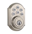 Kwikset 909-15S Smartcode 2 3/4" Single Cylinder Touchpad Electronic Deadbolt with SmartKey in Satin Nickel
