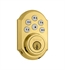 Kwikset 909-L03S Smartcode 2 3/4" Single Cylinder Touchpad Electronic Deadbolt with SmartKey in Lifetime Brass