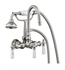 Barclay 4022-PL-SN 12" Three Handle Wall Mount Clawfoot Tub Faucet With Handshower in Brushed Nickel