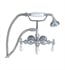 Barclay 4025-PL-CP 12" Three Handle Wall Mount Acrylic Tub Filler with Handshower in Polished Chrome
