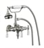Barclay 4025-PL-SN 12" Three Handle Wall Mount Acrylic Tub Filler with Handshower in Brushed Chrome