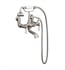 Barclay 4602-PL-SN 11" Three Handle Wall Mount Tub Filler with Handshower in Brushed Nickel