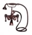 Barclay 4604-ML2-ORB 11" Three Handle Wall Mount Tub Filler with Handshower in Oil Rubbed Bronze